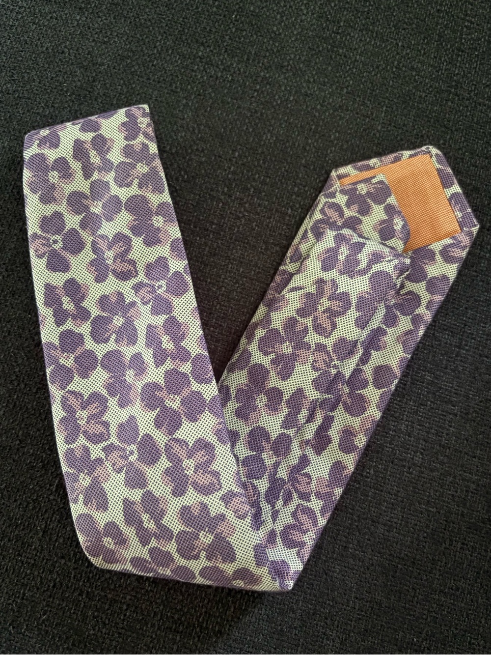 Tallia The Mason Collection Men's Purple/White Floral Woven Pointed Tie